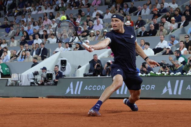 Alexander Zverev, GER, during quarterfinal of 2026 French Open at Roland Garros, Paris, 02 06 2026; -