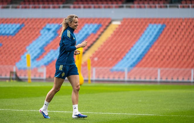 260602 Nathalie Björn of the Swedish women s national football team during a training session on June 2, 2026 in Gothenburg. Photo: Mathias Bergeld BILDBYRAN kod MB MB1378 fotboll football soccer fotball vm-kval kval fifa womens world cup qualifier qualifier träning practice training sverige sweden dam bbeng women kvinner Copyright: MATHIASxBERGELD BB260602MB009