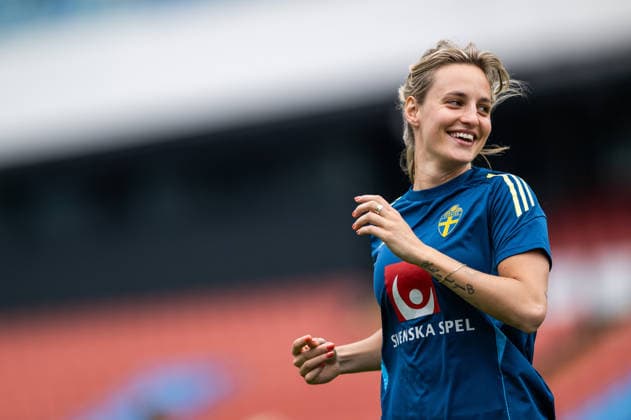 260602 Nathalie Björn of the Swedish women s national football team during a training session on June 2, 2026 in Gothenburg. Photo: Mathias Bergeld BILDBYRAN kod MB MB1378 fotboll football soccer fotball vm-kval kval fifa womens world cup qualifier qualifier träning practice training sverige sweden dam bbeng women kvinner Copyright: MATHIASxBERGELD BB260602MB013
