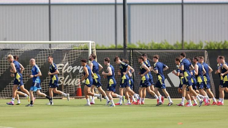Scotland players during a training session Scotland Training and press conference, PK, Pressekonferenz 2026 FIFA World Cup, WM, Weltmeisterschaft, Fussball Football, Florida Blue Training Centre, Florida, USA - 02 Jun 2026Florida Florida Blue Training Centre United States of America EDITORIAL USE ONLY No use with unauthorised audio, video, data, fixture lists, club league logos or live services. Online in-match use limited to 120 images, no video emulation. No use in betting, games or single club league player publications.  Copyright: xChrisxArjoon Shutterstockx 16906919r