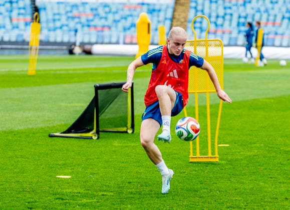 GÖTEBORG, SVERIGE 20260602 Anna Sandberg under tisdagens träning med damlandslaget pa Ullevi inför kommande VM-kval mot Danmark. GÖTEBORG SVERIGE x9200x