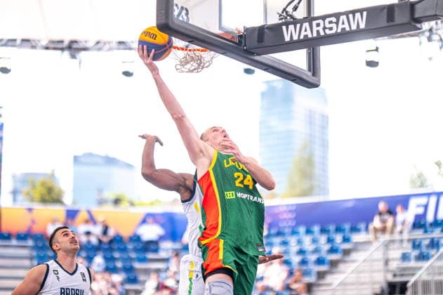 Warszawa 02.06.2026. 3x3 Basketball World Cup Day 2 in Warsaw, Poland. Brazil - Lithuania match --- Mistrzostwa Swiata w koszykowce 3x3 Dzien 2 w Warszawie. Mecz Brazylia - Litwa Persons Shown : Aurelijus Pukelis Fot. Kai Taller Arena Akcji NEWSPIX.PL --- newspix.pl 