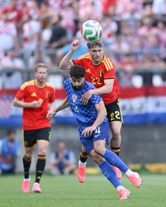 Croatia v Belgium - International Friendly, Länderspiel, Nationalmannschaft RIJEKA, CROATIA - JUNE 2: Alexis Saelemaekers of Belgium and Josko Gvardiol of Croatia in action during the international friendly match between Croatia and Belgium at Stadion HNK Rijeka on June 2, 2026 in Rijeka, Croatia.  IgorxSoban PIXSELL