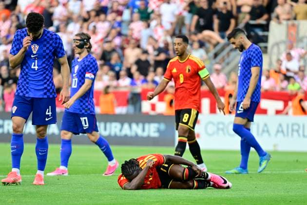 Croatia vs Belgium - friendly match RIJEKA, CROATIA - JUNE 02 : Doku Jeremy forward of Belgium with an injury during a friendly match between Croatia and Belgium ahead of the FIFA World Cup, WM, Weltmeisterschaft, Fussball 2026 on June 02, 2026 in Rijeka, Croatia, 02 06 2026 Rijeka Croatia  Copyright: xJanxDexMeuleneirx