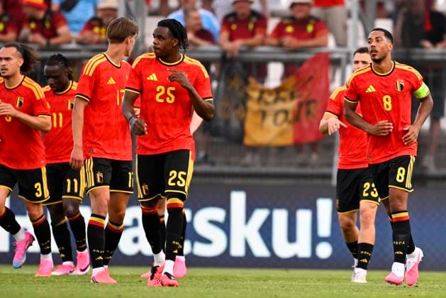 Croatia vs Belgium - friendly match RIJEKA, CROATIA - JUNE 02 : Tielemans Youri midfielder of Belgium celebrates scoring a goal during a friendly match between Croatia and Belgium ahead of the FIFA World Cup, WM, Weltmeisterschaft, Fussball 2026 on June 02, 2026 in Rijeka, Croatia, 02 06 2026 Rijeka Croatia  Copyright: xTomasxSiskx