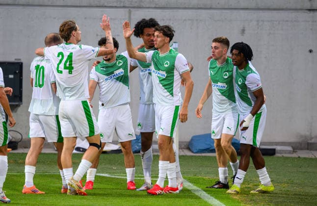 02.06.2026 - Fussball - Saison 2025 2026 - Relegation Oberliga Bayern Bayernliga Regionalliga : SpVgg Greuther Fürth II - ASV Cham - - xwoxzix - Torjubel Jubel Freude nach Treffer Tor Torschuß zum 1:0 durch Philipp Hack (13, SpVgg Greuther Fürth II ) -
