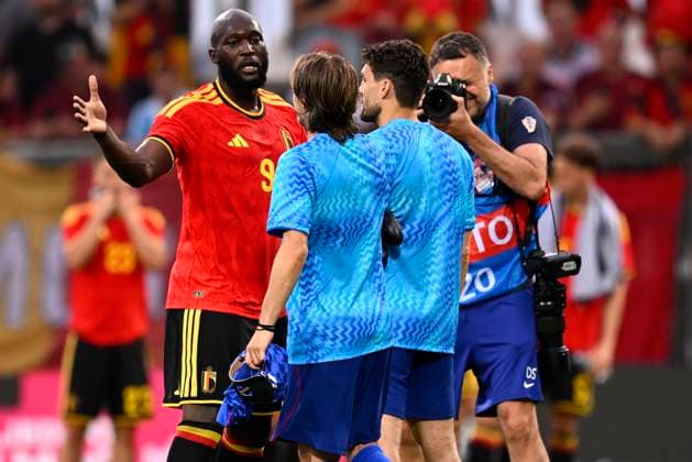Croatia vs Belgium - friendly match RIJEKA, CROATIA - JUNE 02 : Lukaku Romelu forward of Belgium and Modric Luka midfielder of Croatia pictured during a friendly match between Croatia and Belgium ahead of the FIFA World Cup, WM, Weltmeisterschaft, Fussball 2026 on June 02, 2026 in Rijeka, Croatia, 02 06 2026 Rijeka Croatia  Copyright: xTomasxSiskx