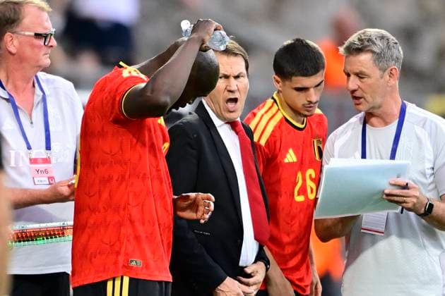 Croatia vs Belgium - friendly match RIJEKA, CROATIA - JUNE 02 : Lukaku Romelu forward of Belgium, Garcia Rudi head coach of Belgium and Fernandez-Pardo Matias forward of Belgium during a friendly match between Croatia and Belgium ahead of the FIFA World Cup, WM, Weltmeisterschaft, Fussball 2026 on June 02, 2026 in Rijeka, Croatia, 02 06 2026 Rijeka Croatia  Copyright: xJanxDexMeuleneirx