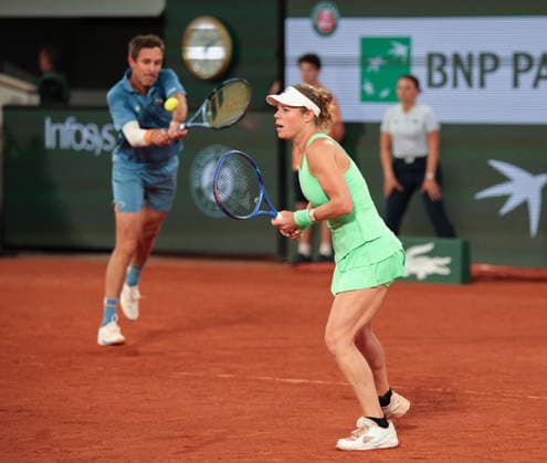 Laura Siegemund (GER), Edouard Roger-Vasselin (FRA), Mixed Doppel, Mixed Doubles Tennis - French Open 2026 - Roland Garros - Paris - - France - 2 June 2026. Copyright: xJuergenxHasenkopfx