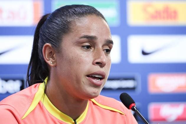 Training session of the Brazilian women s national football team for the friendly match against the USA. Rafaelle Souza of the Brazilian women s national football team during a press conference, PK, Pressekonferenz at the Joaquim Grava Training Center, east zone of Sao Paulo, this Tuesday, June 2, 2026. Sao Paulo Sao Paulo Brasil Copyright: xMarinaxUezimax