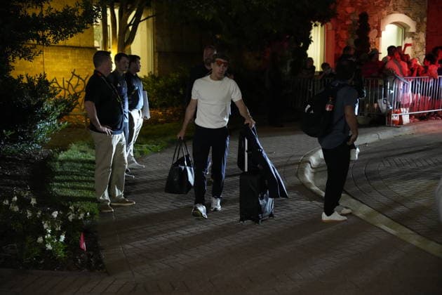 Football World Cup 2026 Greensboro , USA 20260602 Norways mens national football team arrives at the hotel in Greensboro Photo Fredrik Varfjell NTB Greensboro USA EDITORIAL USE ONLY RESTRICTED USE FOR BETTING COMPANIES  Copyright: xFredrikxVarfjellx xNTBx