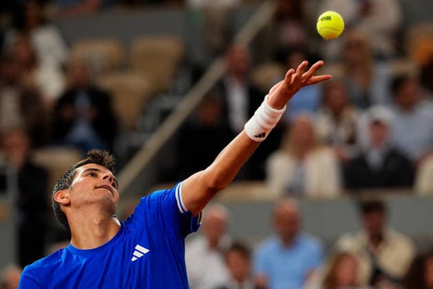 (260603) -- PARIS, June 3, 2026 -- Rafael Jodar serves during the men s singles quarterfinal match between Alexander Zverev of Germany and Rafael Jodar of Spain at the French Open tennis tournament at Roland Garros, Paris, France, June 2, 2026. (Photo by Xinhua) (SP)FRANCE-PARIS-TENNIS-FRENCH OPEN-MEN S SINGLES-QUARTERFINAL GlennxGervot 