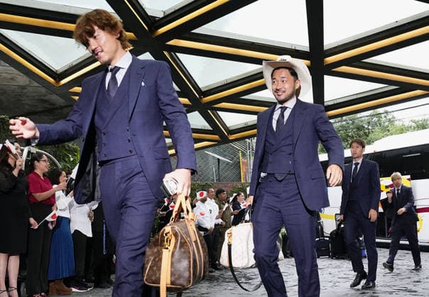 Football: Japan players arrive in Mexico Members of the Japan men s national football team arrive on June 2, 2026, at their accommodation in Monterrey, Mexico, ahead of their pre-World Cup camp.  A14AA0005617559P