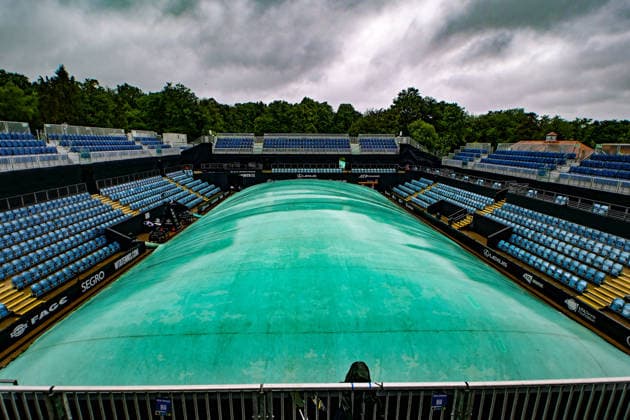 Tennis Lexus Birmingham Open Rain stops play during the Lexus Birmingham Open WTA125 ATP, Tennis Herren Challenger tennis at Edgbaston Priory Club, Birmingham, UK on 3 June 2026. Birmingham Edgbaston Priory Club West Midlands UK Editorial use only , Copyright: xDennisxGoodwinx PSI-24320-0001