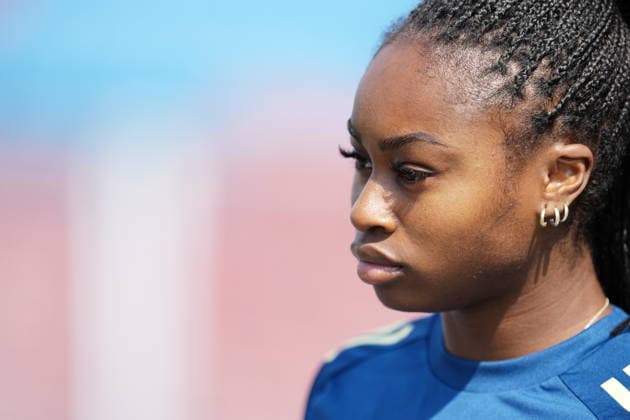 GOTHENBURG, SWEDEN 20260603 Monica Jusu Bah trains with the women s soccer team at the Kamratgarden training facility. GÖTEBORG SWEDEN x9200x