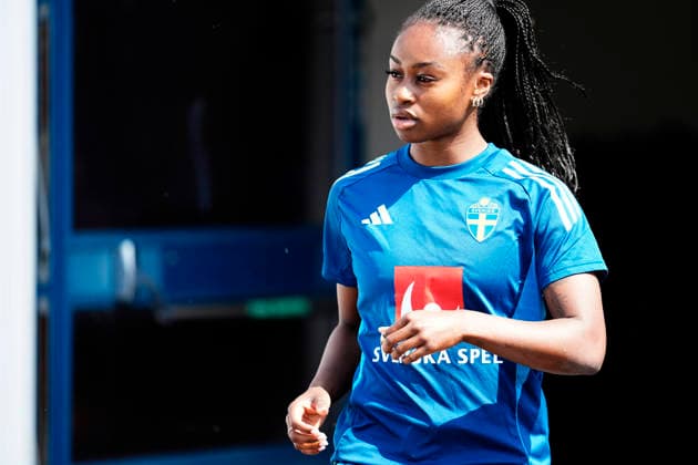GOTHENBURG, SWEDEN 20260603 Monica Jusu Bah trains with the women s soccer team at the Kamratgarden training facility. GÖTEBORG SWEDEN x9200x