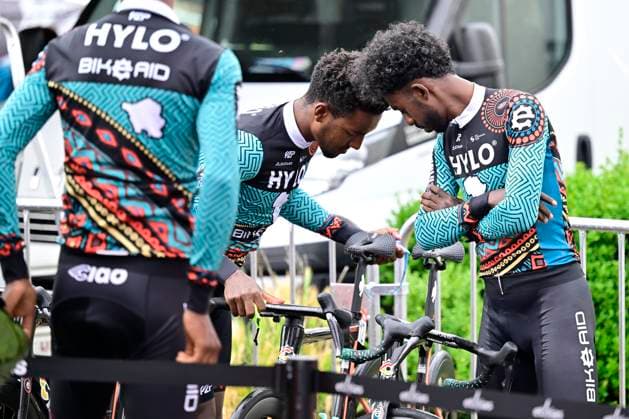 Tour de Wallonie 2026 Stage 3 VAUX-SUR-SÛRE, BELGIUM - JUNE 03 : Team BIKE AID pictured during stage 3 of the 47th edition of Ethias Tour de Wallonie an UCI ProSeries 2.Pro cycling road race stage for Men Elite of 176.9 km with start in Habay and finish in Vaux-sur-Sûre on June 3, 2026 in Vaux-sur-Sûre, Belgium, 03 06 2026 ( Motordriver Pieter Van Herzele - Vaux-sur-Sûre Belgium  Copyright: xSesx