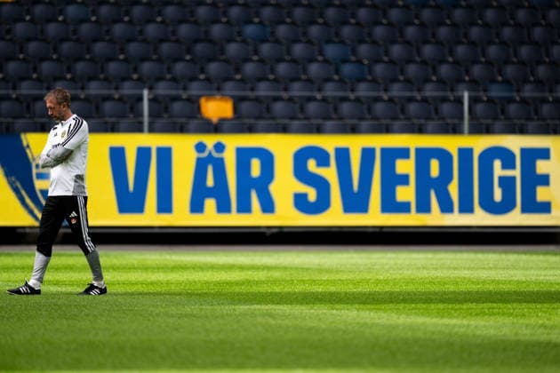 260603 Head coach Graham Potter of the Swedish national football team at a training session on June 3, 2026 in Stockholm. Photo: Emma Wallskog BILDBYRAN kod EW EW0674 fotboll football soccer fotball träning practice training sverige sweden sverige a FIFA World Cup, WM, Weltmeisterschaft, Fussball vm bbeng Copyright: EMMAxWALLSKOG BB260603EW015