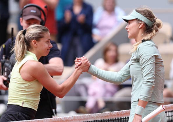 June 3, 2026, Paris, Ile De France, France: MAJA CHWALINSKA of Poland and ANNA KALINSKAYA after the quarterfinals of tennis tournament Roland Garros, Paris, France. Chwalinska won 7:6 (7-3), 6:3 Tennis, Roland Garros 2026 - Maja Chwalinska 7:6 (7-3), 6:3 Anna Kalinskaya  - ZUMAc278 20260603_zsp_c278_007 Copyright: xMarcinxCholewinskix
