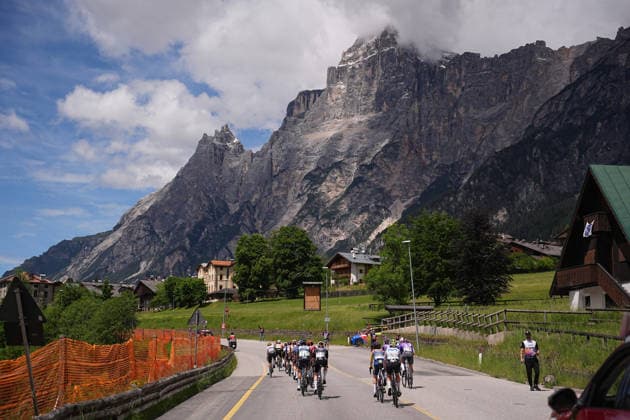 The race during Stage 5 of the Giro d™Italia Women, from Longarone to Santo Stefano di Cadore, Italy, Wednesday, June 3, 2026  Copyright: xMarcoxAlpozzi LaPressex
