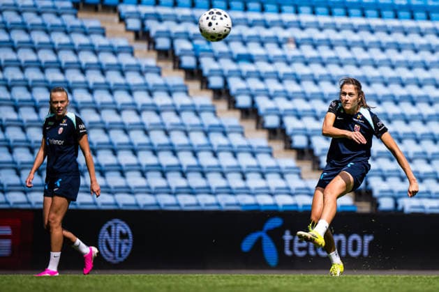 260603 Emma Stolen Godo of the Norwegian women™s national football team during a training session on June 3, 2026 in Oslo. Photo: Marius Simensen BILDBYRAN Cop 238 bbeng dam fifa women s world cup qualifier football fotball fotboll norge norway practice soccer training trening träning Copyright: MARIUSxSIMENSEN BB260603BB339