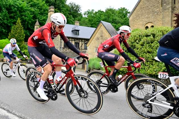 Tour de Wallonie 2026 Stage 3 VAUX-SUR-SÛRE, BELGIUM - JUNE 03 : Orins Robin (BEL) of Lotto Intermarche in action during stage 3 of the 47th edition of Ethias Tour de Wallonie an UCI ProSeries 2.Pro cycling road race stage for Men Elite of 176.9 km with start in Habay and finish in Vaux-sur-Sûre on June 3, 2026 in Vaux-sur-Sûre, Belgium, 03 06 2026 ( Motordriver Pieter Van Herzele - Vaux-sur-Sûre Belgium  Copyright: xSesx