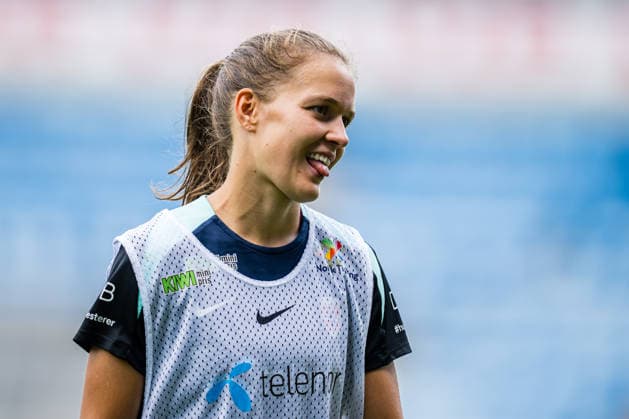 260603 Iris Omarsdottir of the Norwegian women™s national football team during a training session on June 3, 2026 in Oslo. Photo: Marius Simensen BILDBYRAN Cop 238 bbeng dam fifa women s world cup qualifier football fotball fotboll norge norway practice soccer training trening träning Copyright: MARIUSxSIMENSEN BB260603BB348