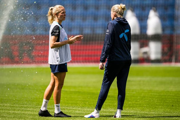 260603 Guro Bergsvand of the Norwegian women™s national football team during a training session on June 3, 2026 in Oslo. Photo: Marius Simensen BILDBYRAN Cop 238 bbeng dam fifa women s world cup qualifier football fotball fotboll norge norway practice soccer training trening träning Copyright: MARIUSxSIMENSEN BB260603BB352