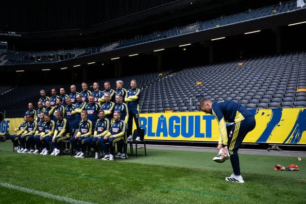 260603 Assistant coach Sebastian Larsson of the Swedish national football team during the official team photo shoot on June 3, 2026 in Stockholm. Photo: Emma Wallskog BILDBYRAN kod EW JM0821 bbeng fotboll football soccer fotball lagbild team picture team photo sverige sweden sverige a vm 2026 FIFA World Cup, WM, Weltmeisterschaft, Fussball Copyright: EMMAxWALLSKOG BB260603EW088