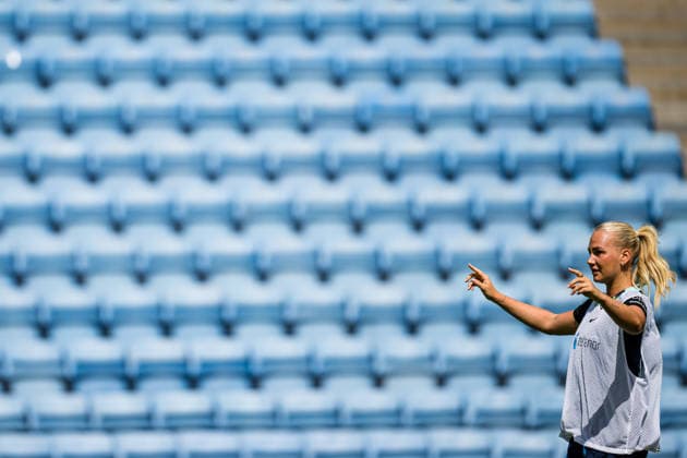 260603 Cathinka Tandberg of the Norwegian women™s national football team during a training session on June 3, 2026 in Oslo. Photo: Marius Simensen BILDBYRAN Cop 238 bbeng dam fifa women s world cup qualifier football fotball fotboll norge norway practice soccer training trening träning Copyright: MARIUSxSIMENSEN BB260603BB365