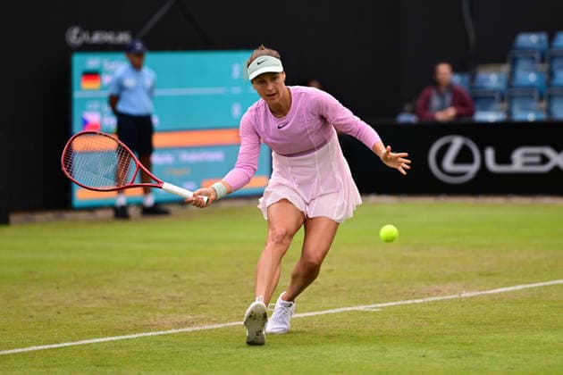 Tennis Lexus Birmingham Open Tatiana Maria of Germany returns during the Lexus Birmingham Open WTA125 ATP, Tennis Herren Challenger tennis at Edgbaston Priory Club, Birmingham, UK on 3 June 2026. Birmingham Edgbaston Priory Club West Midlands UK Editorial use only , Copyright: xDennisxGoodwinx PSI-24320-0012