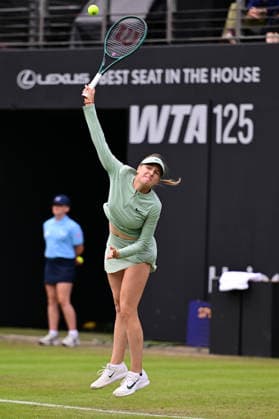 Tennis Lexus Birmingham Open Linda Fruhvirtova of the Czech republic serves during the Lexus Birmingham Open WTA125 ATP, Tennis Herren Challenger tennis at Edgbaston Priory Club, Birmingham, UK on 3 June 2026. Birmingham Edgbaston Priory Club West Midlands UK Editorial use only , Copyright: xDennisxGoodwinx PSI-24320-0018