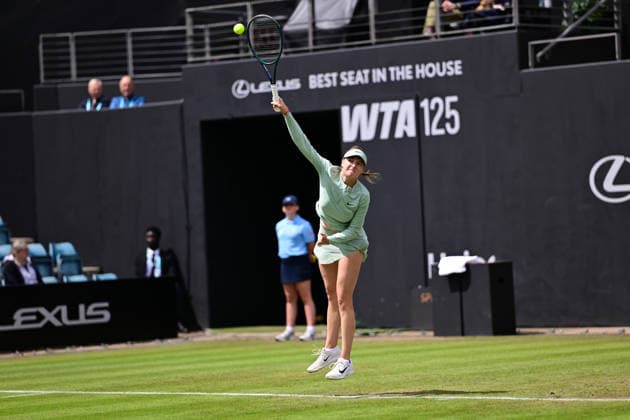 Tennis Lexus Birmingham Open Linda Fruhvirtova of the Czech republic serves during the Lexus Birmingham Open WTA125 ATP, Tennis Herren Challenger tennis at Edgbaston Priory Club, Birmingham, UK on 3 June 2026. Birmingham Edgbaston Priory Club West Midlands UK Editorial use only , Copyright: xDennisxGoodwinx PSI-24320-0019