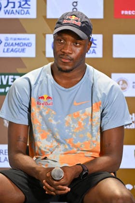 Foto IPP Roberto Ramaccia Roma 3 6 2026 Golden Gala Pietro Mennea 2026 press conference, PK, Pressekonferenz in Rome Nella foto Letsile Tebogo 100m Men during the press conference at the Golden Gala in Rome. Italy Photo Press - World Copyright Roma italy Italia ITALY  Copyright: xR4924_italyphotopressx