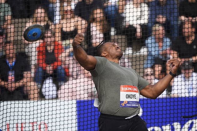 Lawrence Okoye of Great Britain Men Discus Throw during the World Athletics Continental Tour Paavo Nurmi Games at the Turku Sports Park stadium in Turku, Finland June 3. 2026.  Copyright: xKallexParkkinenx NP24kp0436