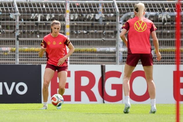 03.06.2026, xgrfx, Fussball DFB-Medientermine, Deutsche Frauennationalmannschaft - Training v.l. Jule Brand (Deutsche Frauennationalmannschaft) (DFL DFB REGULATIONS PROHIBIT ANY USE OF PHOTOGRAPHS as IMAGE SEQUENCES and or QUASI-VIDEO) Köln