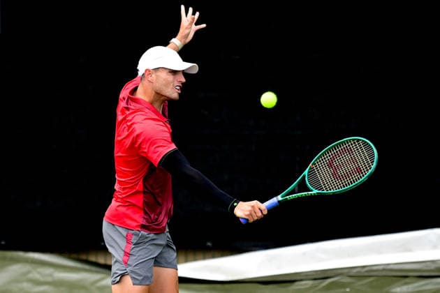 Tennis Lexus Birmingham Open Kamil Majchrzak of Poland returns during the Lexus Birmingham Open WTA125 ATP, Tennis Herren Challenger tennis at Edgbaston Priory Club, Birmingham, UK on 3 June 2026. Birmingham Edgbaston Priory Club West Midlands UK Editorial use only , Copyright: xDennisxGoodwinx PSI-24320-0081