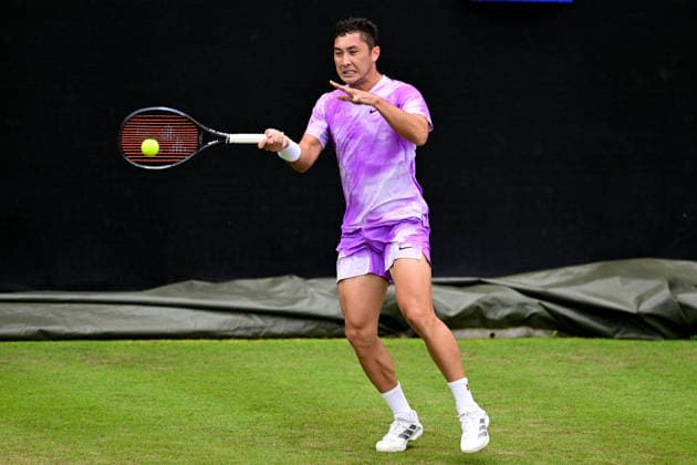 Tennis Lexus Birmingham Open James McCabe of Australia returns during the Lexus Birmingham Open WTA125 ATP, Tennis Herren Challenger tennis at Edgbaston Priory Club, Birmingham, UK on 3 June 2026. Birmingham Edgbaston Priory Club West Midlands UK Editorial use only , Copyright: xDennisxGoodwinx PSI-24320-0086