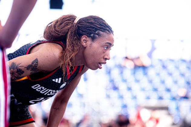 Warszawa 03.06.2026. 3x3 Basketball World Cup Day 3 in Warsaw, Poland. Germany - Latvia match --- Mistrzostwa Swiata w koszykowce 3x3 Dzien 3 w Warszawie. Mecz Niemcy - Lotwa Persons Shown : Ama Degbeon Fot. Kai Taller Arena Akcji NEWSPIX.PL --- newspix.pl 