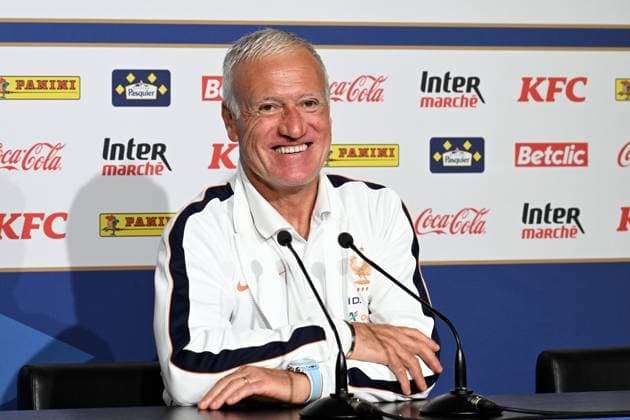 CP DES BLEUS A NANTES PHOTOPQR OUEST FRANCE Jerome Fouquet ; NANTES ; 03 06 2026 ; Football. Point presse de Didier Deschamps, sélectionneur de l équipe de France de Football, avant le match contre la Cote d Ivoire à Nantes. Photo: Jérôme Fouquet Ouest-France Nantes, France, june 3rd 2026 Frane coahc Didier Deschamps press conference, PK, Pressekonferenz before the match against Ivory Coast NANTES France  Copyright: xPHOTOPQR OUESTxFRANCE MAXPPPxJeromexFouquetx 20260603OFR1515 20260603OFR1515
