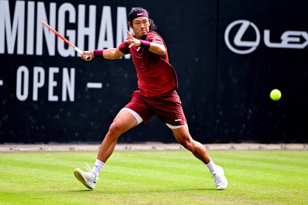 Tennis Lexus Birmingham Open Zhizhen Zhang of China returns during the Lexus Birmingham Open WTA125 ATP, Tennis Herren Challenger tennis at Edgbaston Priory Club, Birmingham, UK on 3 June 2026. Birmingham Edgbaston Priory Club West Midlands UK Editorial use only , Copyright: xDennisxGoodwinx PSI-24320-0108