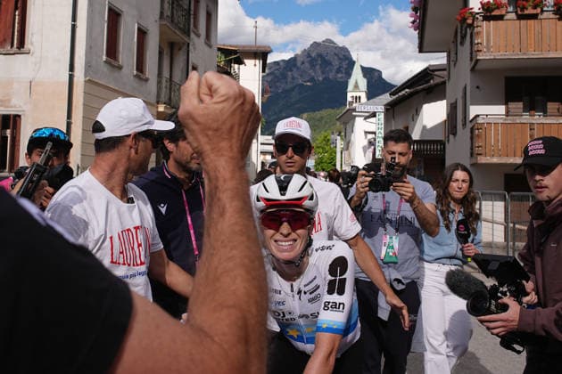 Netherlands™s Demi Vollering of FDJ United - Suez™s winner of the stage during Stage 5 of the Giro d™Italia Women, from Longarone to Santo Stefano di Cadore, Italy. Wednesday June 3, 2026  Copyright: xMarcoxAlpozzi LaPressex