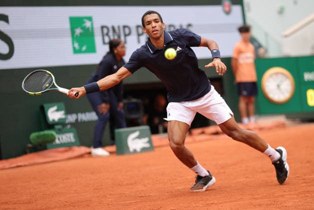 Felix Auger-Aliassime, CAN, during quarterfinal of 2026 French Open at Roland Garros, Paris, 03 06 2026; -