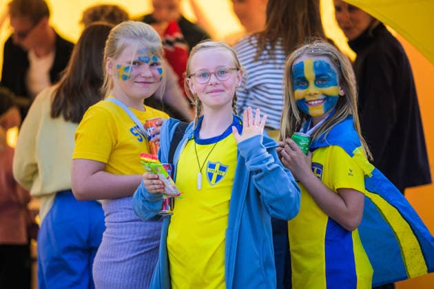 260603 Fans of Sweden during the U23 womenÂ s International Friendly, Länderspiel, Nationalmannschaft football match between Sweden and Norway on June 3, 2026 in Kalmar. Photo: Suvad Mrkonjic BILDBYRAN COP 170 SM0467 fotboll football soccer fotball u23 under 23 sverige sweden norge norway dam bbeng norge norway sverige sweden Copyright: SUVADxMRKONJIC BB260603SM079