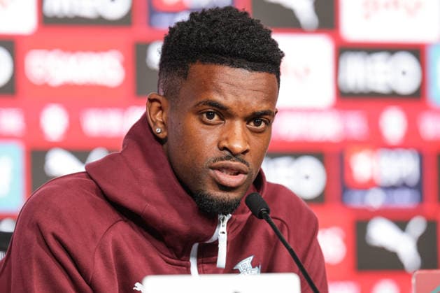 Fußball, FIFA WM 2026, Nationalteam Portugal, Pressekonferenz press conference, PK, Pressekonferenz of the Portuguese national football team in the football city of Oeiras - Portugal, June 3, 2026, in Alges, Portugal. Nelson Semedo Copyright: HMBxMedia FernandoxSoares
