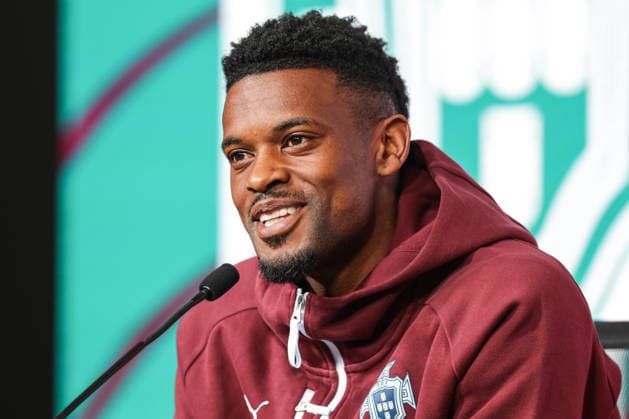 Fußball, FIFA WM 2026, Nationalteam Portugal, Pressekonferenz press conference, PK, Pressekonferenz of the Portuguese national football team in the football city of Oeiras - Portugal, June 3, 2026, in Alges, Portugal. Nelson Semedo Copyright: HMBxMedia FernandoxSoares