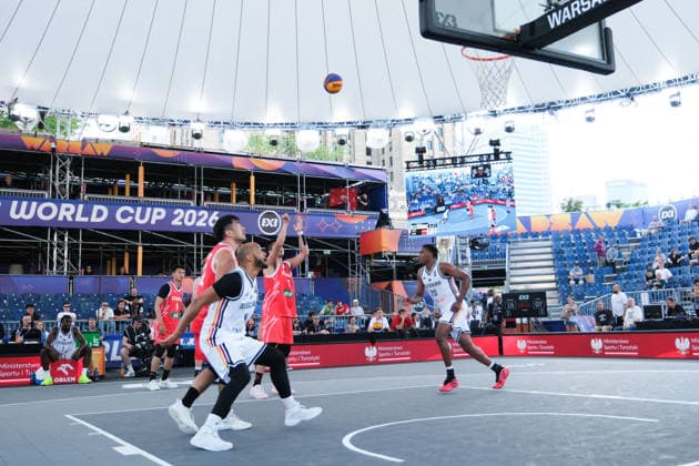 Basketball, FIBA 3x3 WM in Warschau, Männer, Deutschland - China June 3, 2026, Warsaw, Masovian Voivodeship, Poland: China s DIANLIANG ZHANG (6) takes a free throw during a FIBA 3x3 Basketball World Cup men s Pool C game between Germany and China in Warsaw, Poland. Warsaw Poland - ZUMAk204 20260603_zip_k204_004 Copyright: xRomanxKozielx