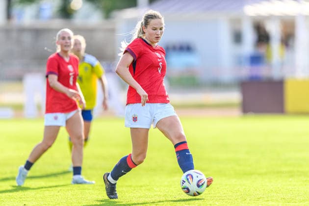 260603 Mina Bergersen of Norway during the U23 womenÂ s International Friendly, Länderspiel, Nationalmannschaft football match between Sweden and Norway on June 3, 2026 in Kalmar. Photo: Suvad Mrkonjic BILDBYRAN COP 170 SM0467 fotboll football soccer fotball u23 under 23 sverige sweden norge norway dam bbeng Copyright: SUVADxMRKONJIC BB260603SM097