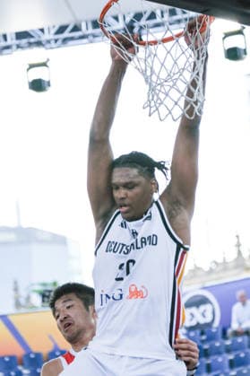 Basketball, FIBA 3x3 WM in Warschau, Männer, Deutschland - China June 3, 2026, Warsaw, Masovian Voivodeship, Poland: Germany s FABIAN GIESSMANN (20) in action against China s DIANLIANG ZHANG (6) during a FIBA 3x3 Basketball World Cup men s Pool C game between Germany and China in Warsaw, Poland. Warsaw Poland - ZUMAk204 20260603_zip_k204_013 Copyright: xRomanxKozielx