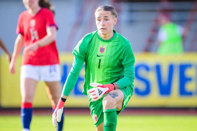 260603 Goalkeeper Thiril Erichsen of Norway looks dejected during the U23 womenÂ s International Friendly, Länderspiel, Nationalmannschaft football match between Sweden and Norway on June 3, 2026 in Kalmar. Photo: Suvad Mrkonjic BILDBYRAN COP 170 SM0467 fotboll football soccer fotball u23 under 23 sverige sweden norge norway dam bbeng depp norge norway sverige sweden Copyright: SUVADxMRKONJIC BB260603SM112